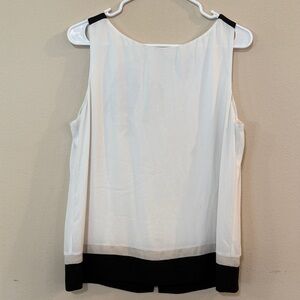 White House Black Market White and Black Blouse